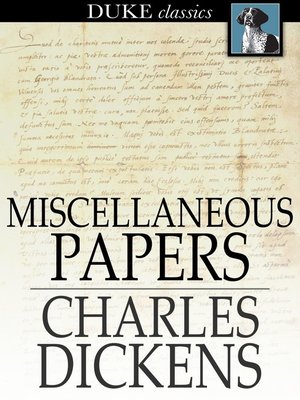 cover image of Miscellaneous Papers